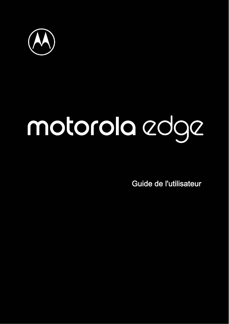 Page 1 de la notice Manuel utilisateur Motorola Edge
