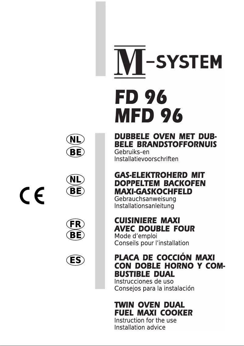 Page n°1 - Manuel utilisateur M-System FD-96