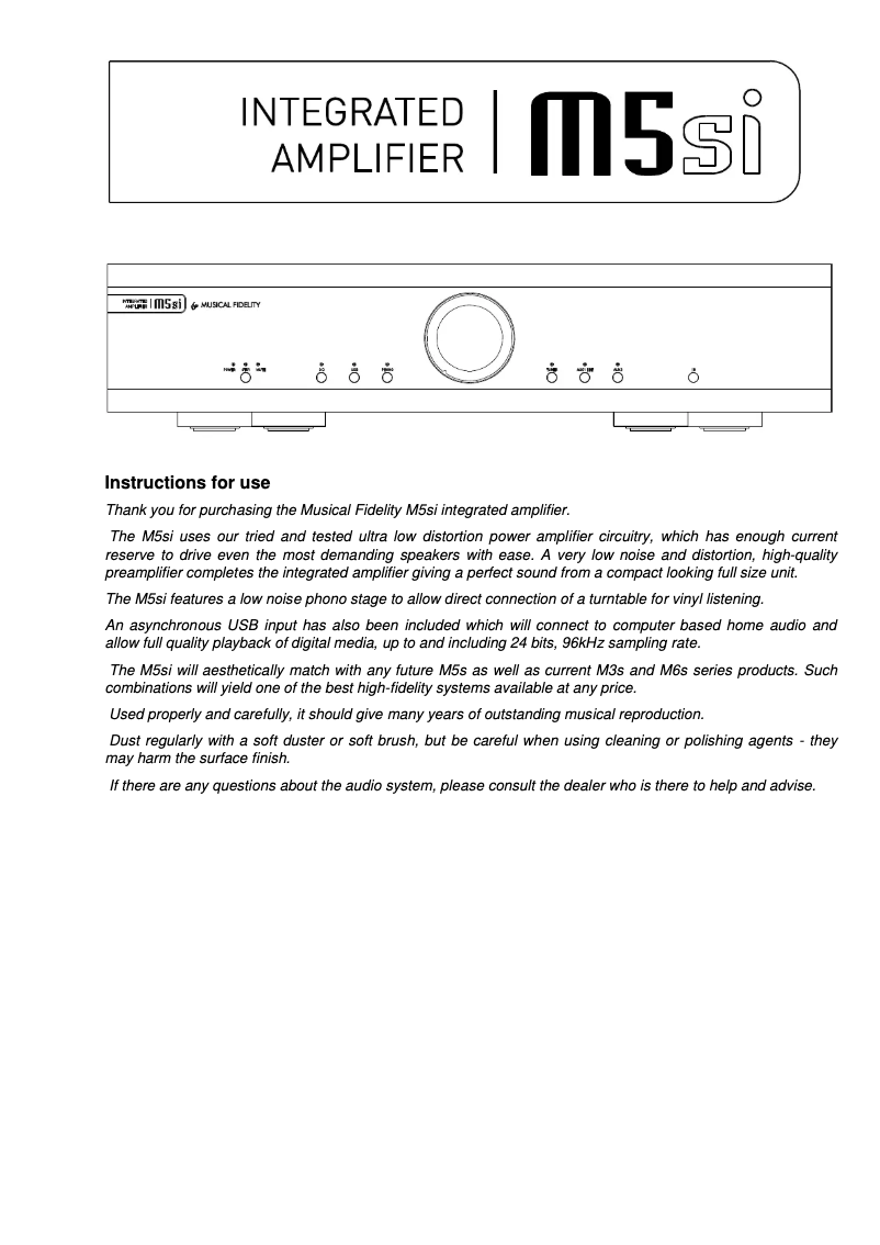 Image de la première page du manuel de l'appareil silber