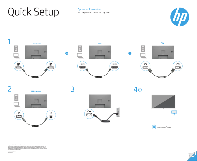 Page 1 de la notice Guide d'installation HP Healthcare Edition HC241p