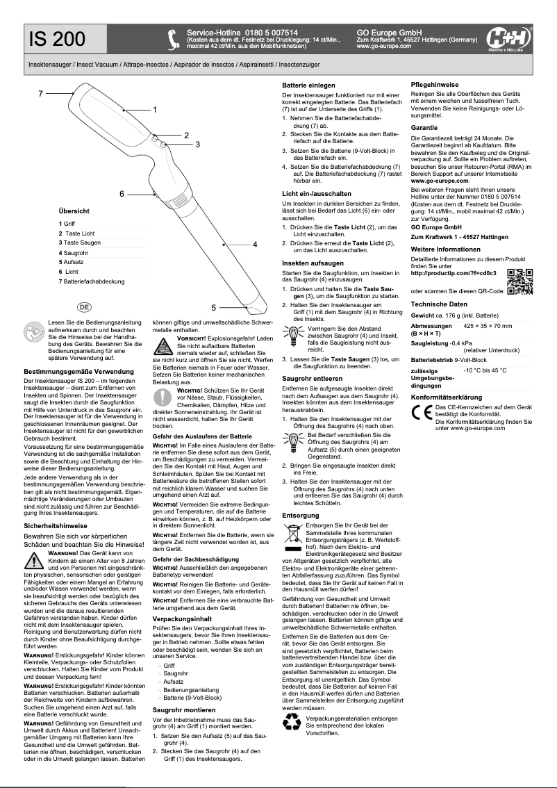 Page n°1 - Manuel utilisateur Olympia IS 200