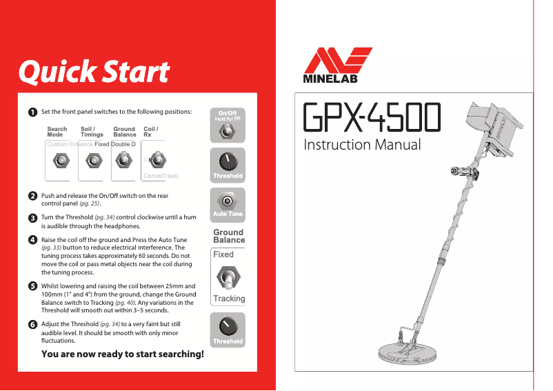 Image de la première page du manuel de l'appareil GPX 4500