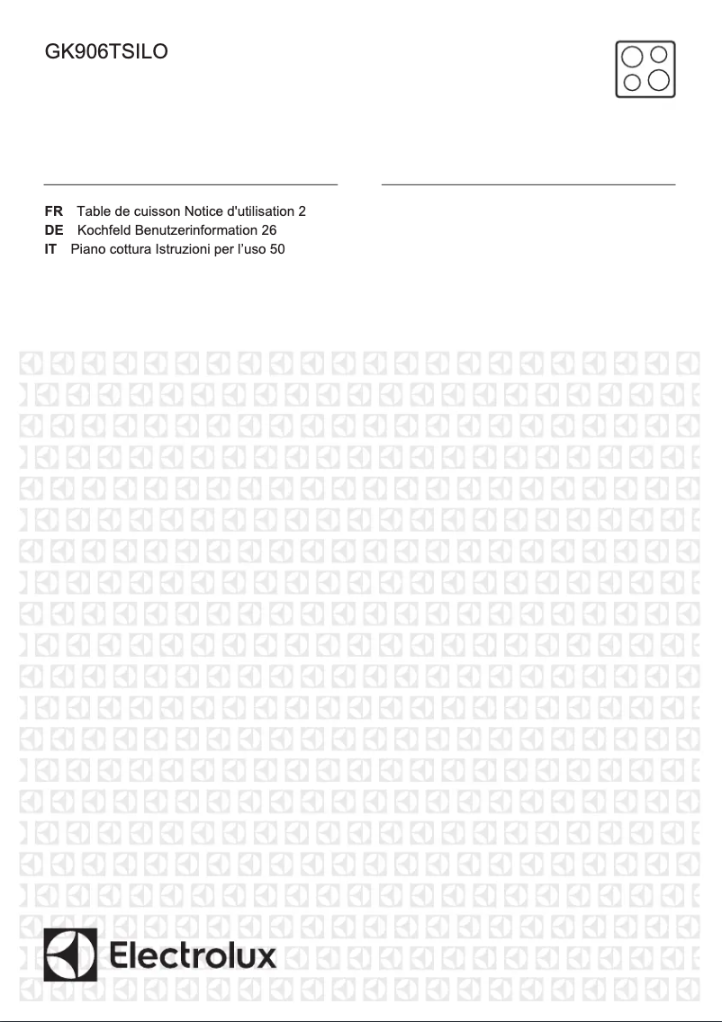 Página 1 del manual Manual de usuario Electrolux GK906TSILO