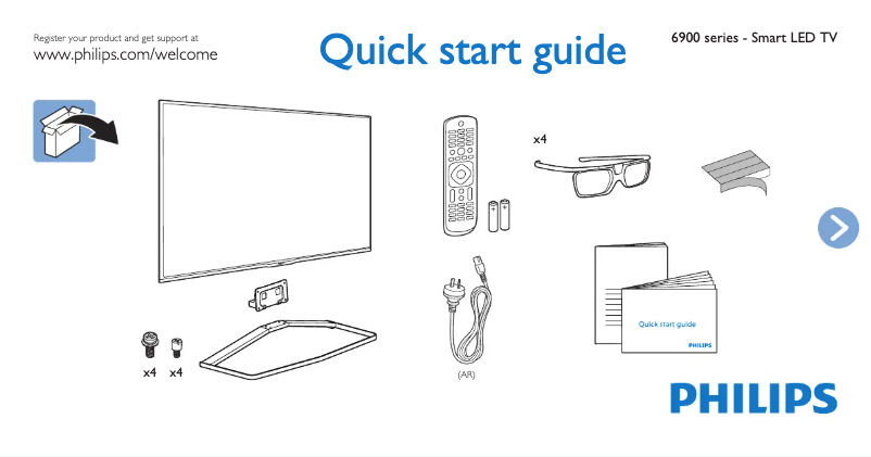 Image de la première page du manuel de l'appareil 40PUG6909