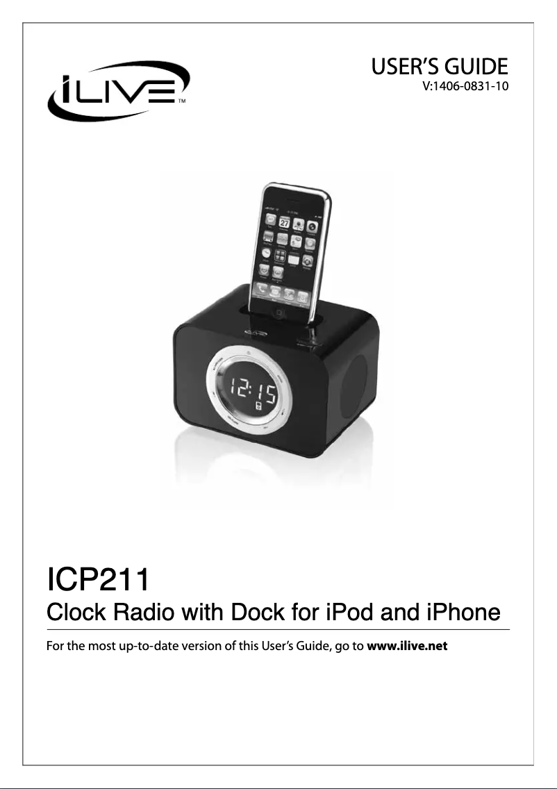 Page 1 of the manual User Manual GPX ICP211B