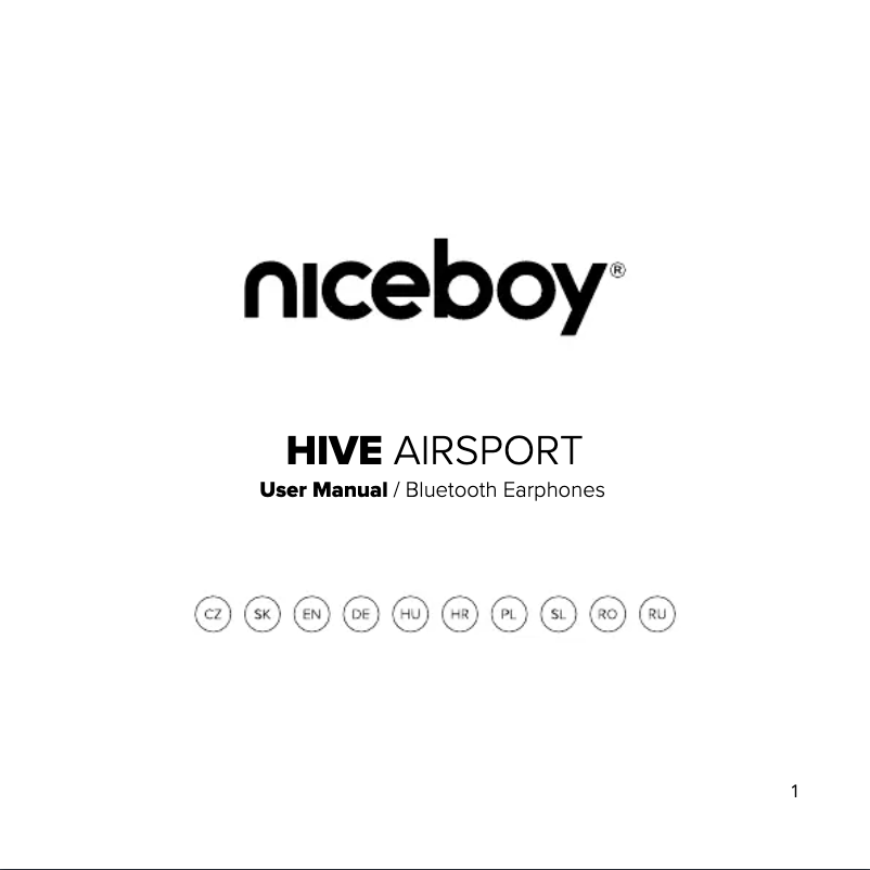 Page n°1 - Manuel utilisateur Niceboy HIVE Airsport