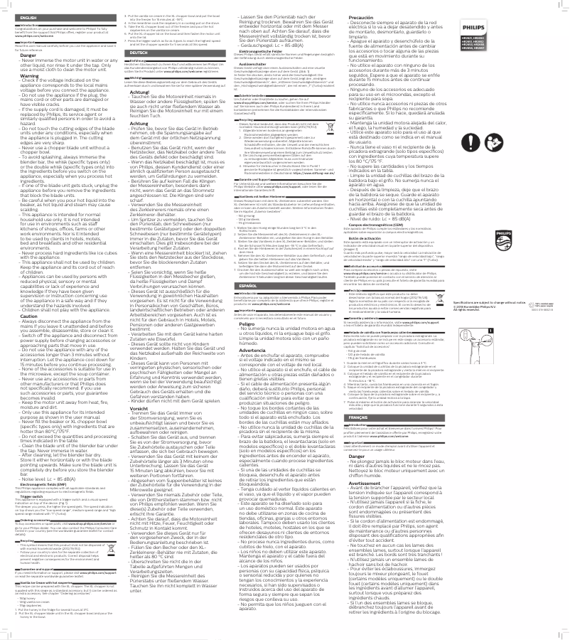 Image de la première page du manuel de l'appareil Viva Collection HR2657