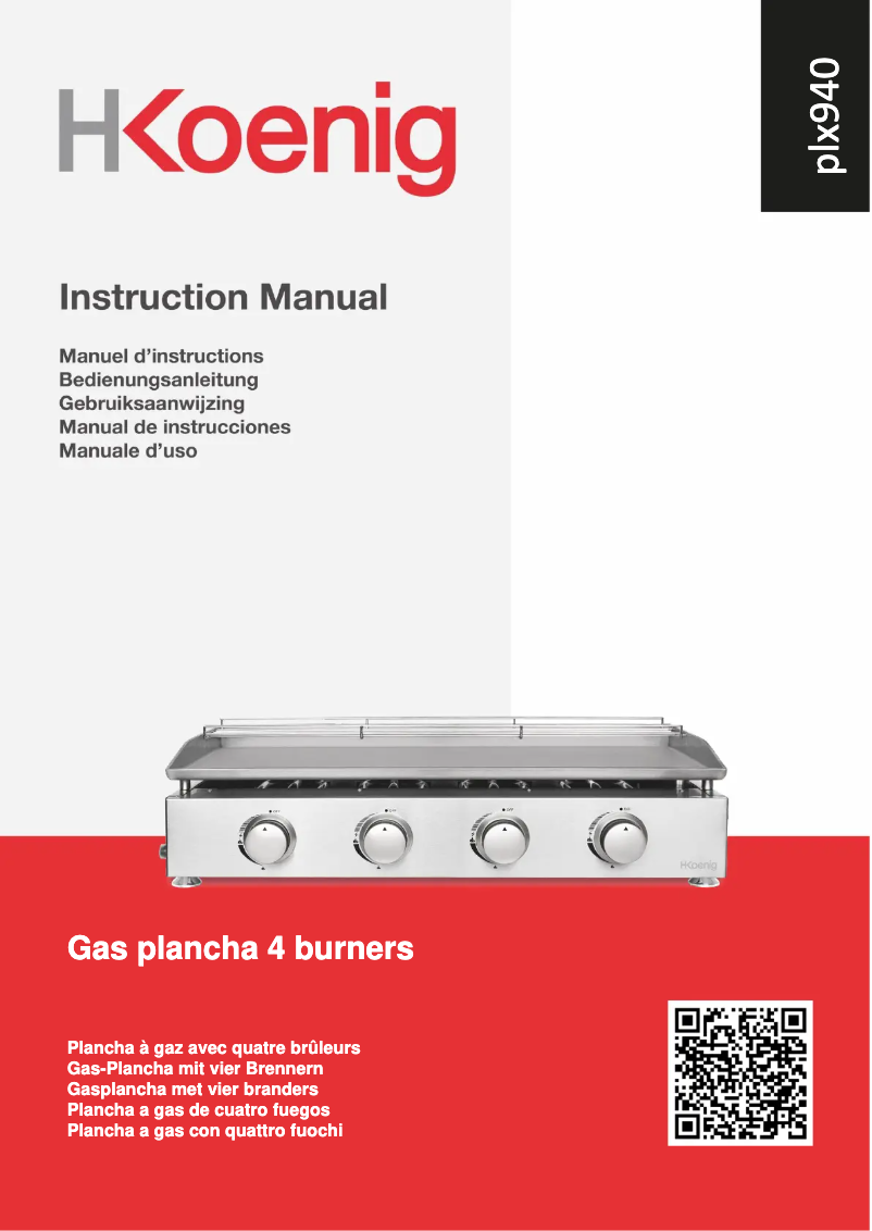 Page 1 de la notice Manuel utilisateur H.Koenig PLX940
