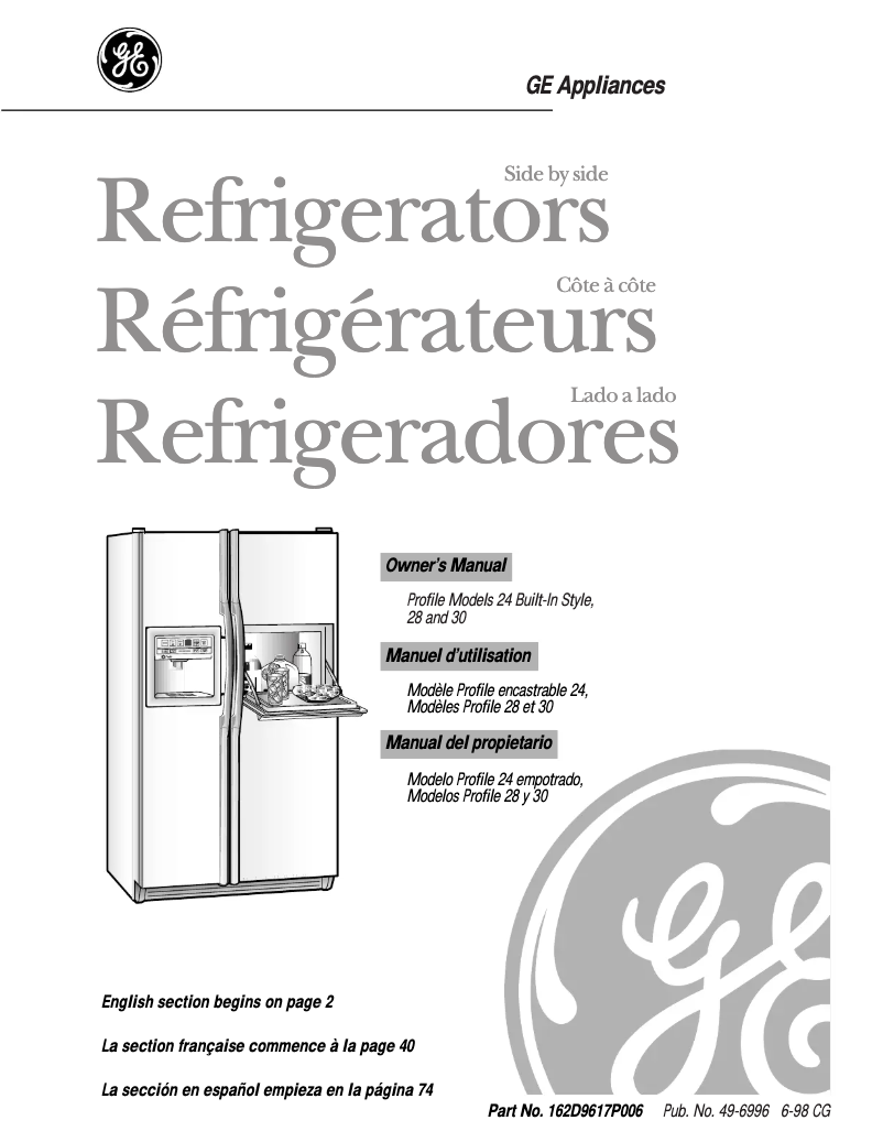 Imagen de la primera página del manual del dispositivo Profile TPX24SIYBS