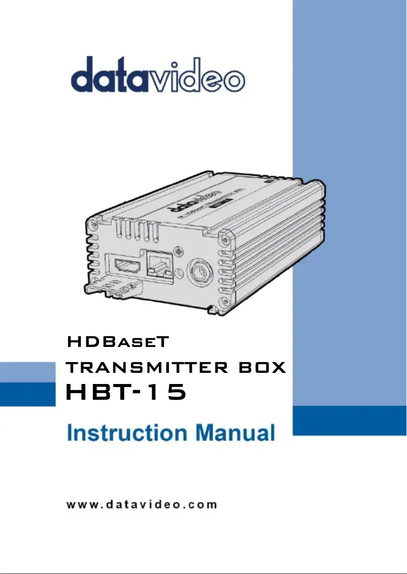Page n°1 - Manuel utilisateur DataVideo HBT-15