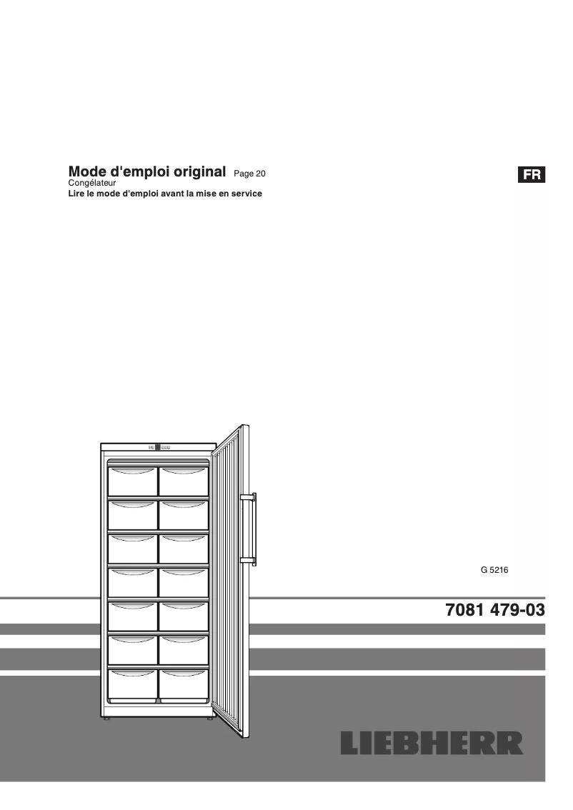 Page n°1 - Manuel utilisateur Liebherr G 5216