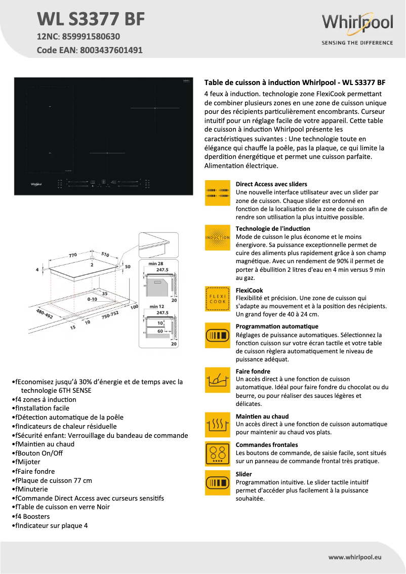 Image de la première page du manuel de l'appareil WL S3377 BF