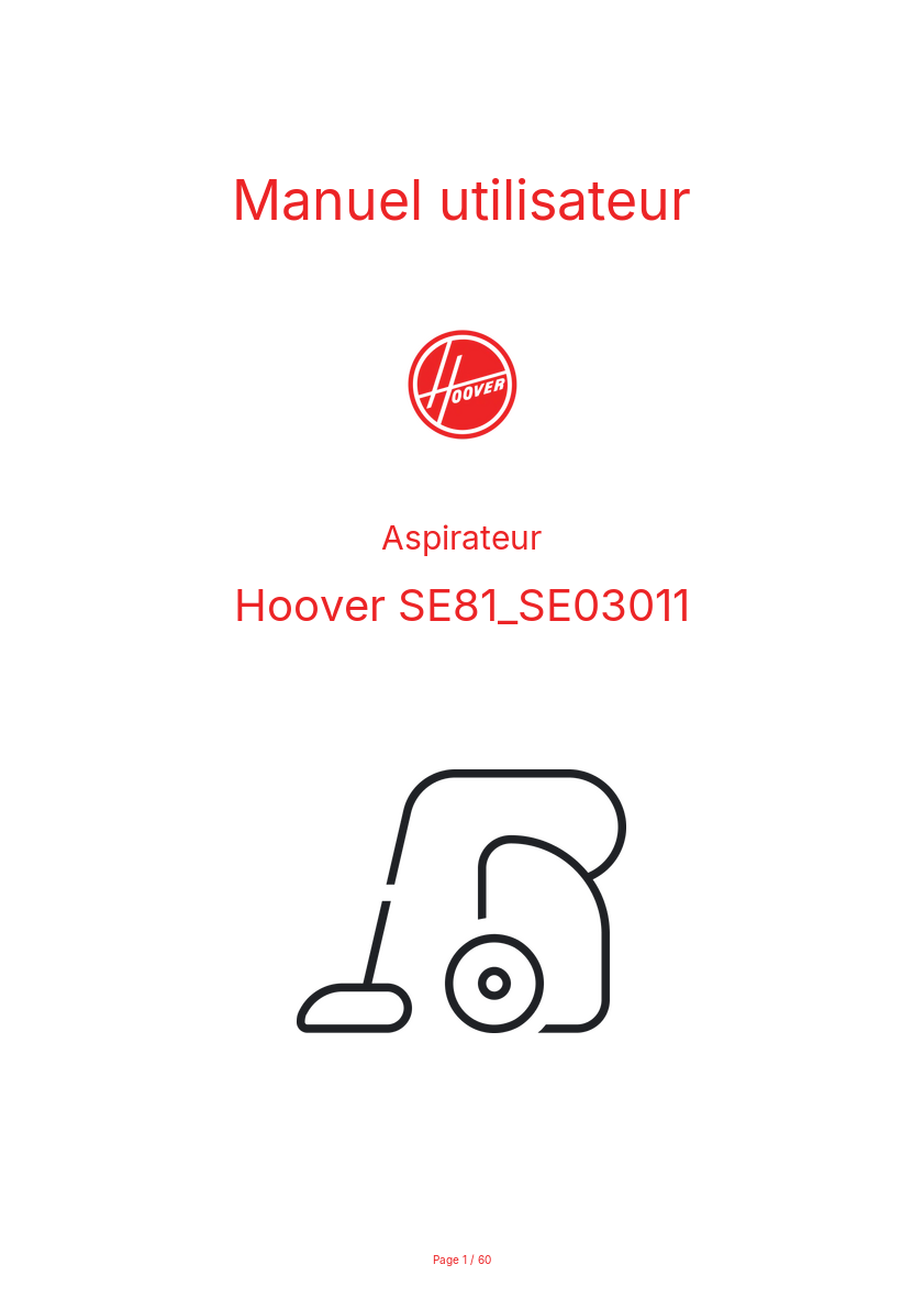 Image de la première page du manuel de l'appareil SE81_SE03011