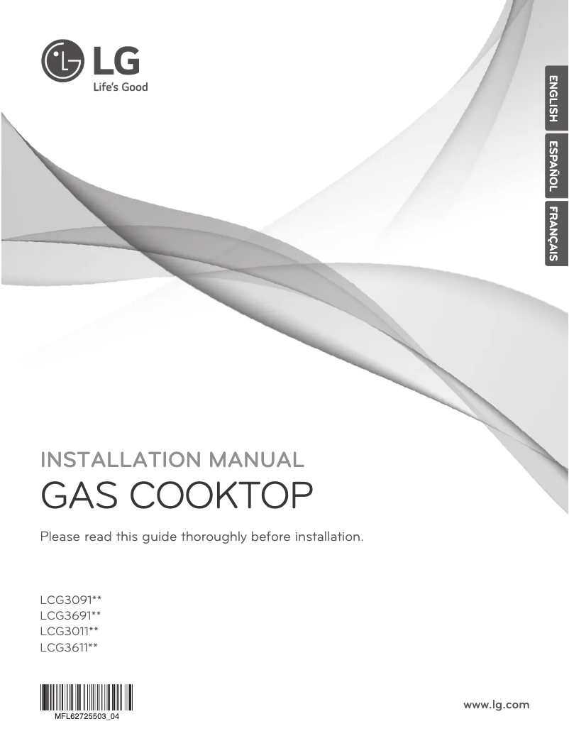 Page 1 de la notice Guide d'installation LG LCG3611BD