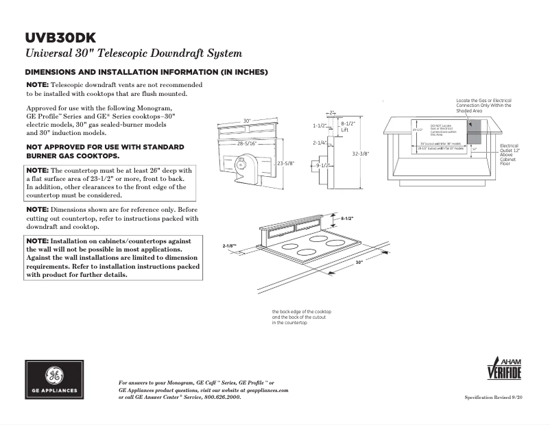 Image de la première page du manuel de l'appareil UVB30DKBB