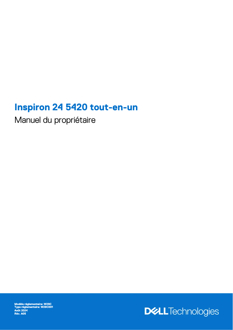 Page 1 de la notice Manuel utilisateur Dell Inspiron 24 5420