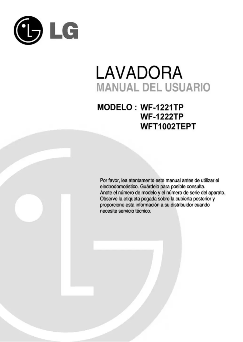Page n°1 - Manuel utilisateur LG WF-1221TP