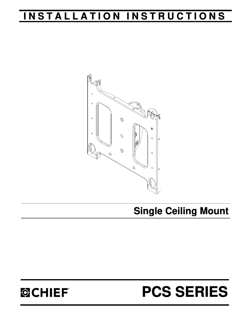 Page 1 de la notice Manuel utilisateur Chief PCS2364