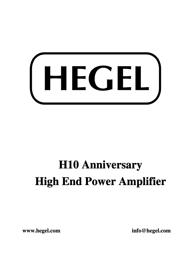 Image de la première page du manuel de l'appareil H10