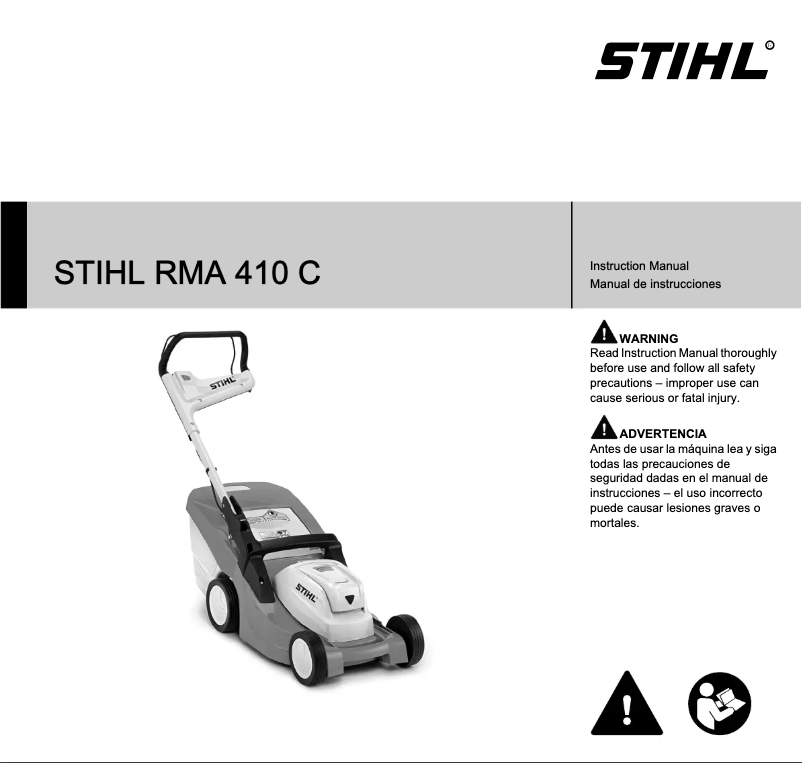 Page 1 de la notice Manuel utilisateur Stihl RMA 410 C