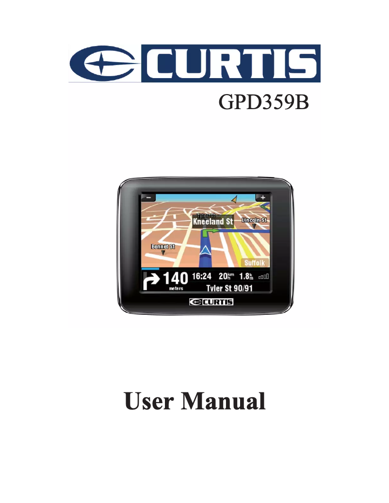 Page n°1 - Manuel utilisateur Curtis GPD359B