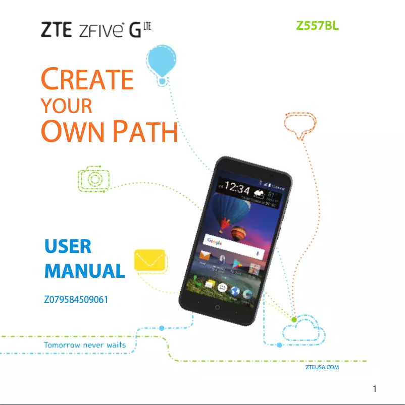 Image de la première page du manuel de l'appareil ZFive G LTE