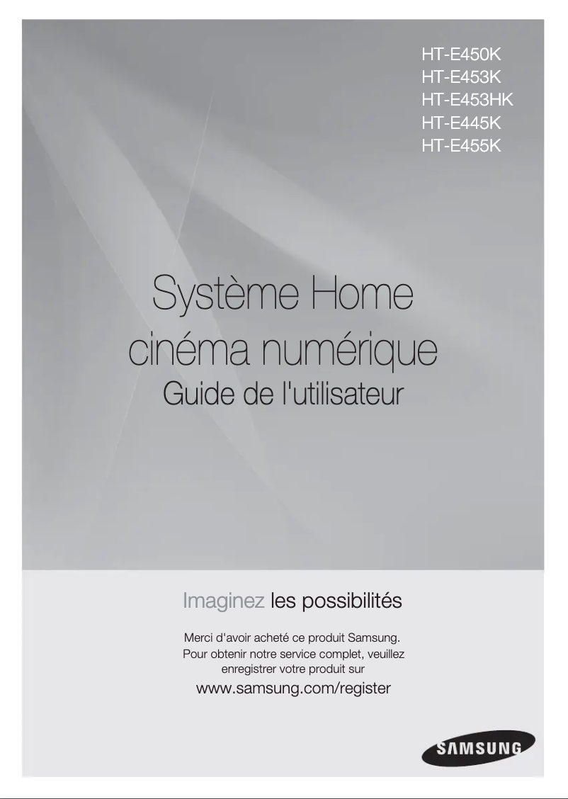 Page n°1 - Manuel utilisateur Samsung HT-E455K