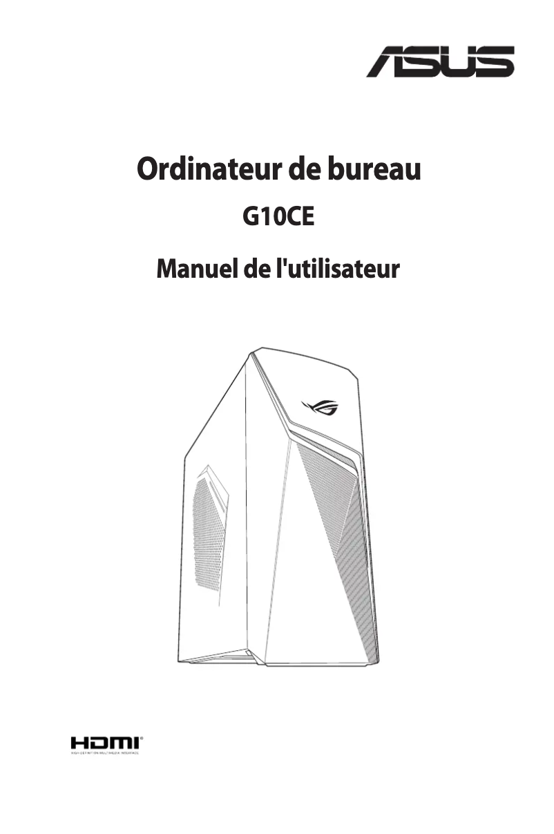 Page 1 de la notice Manuel utilisateur Asus G10CE