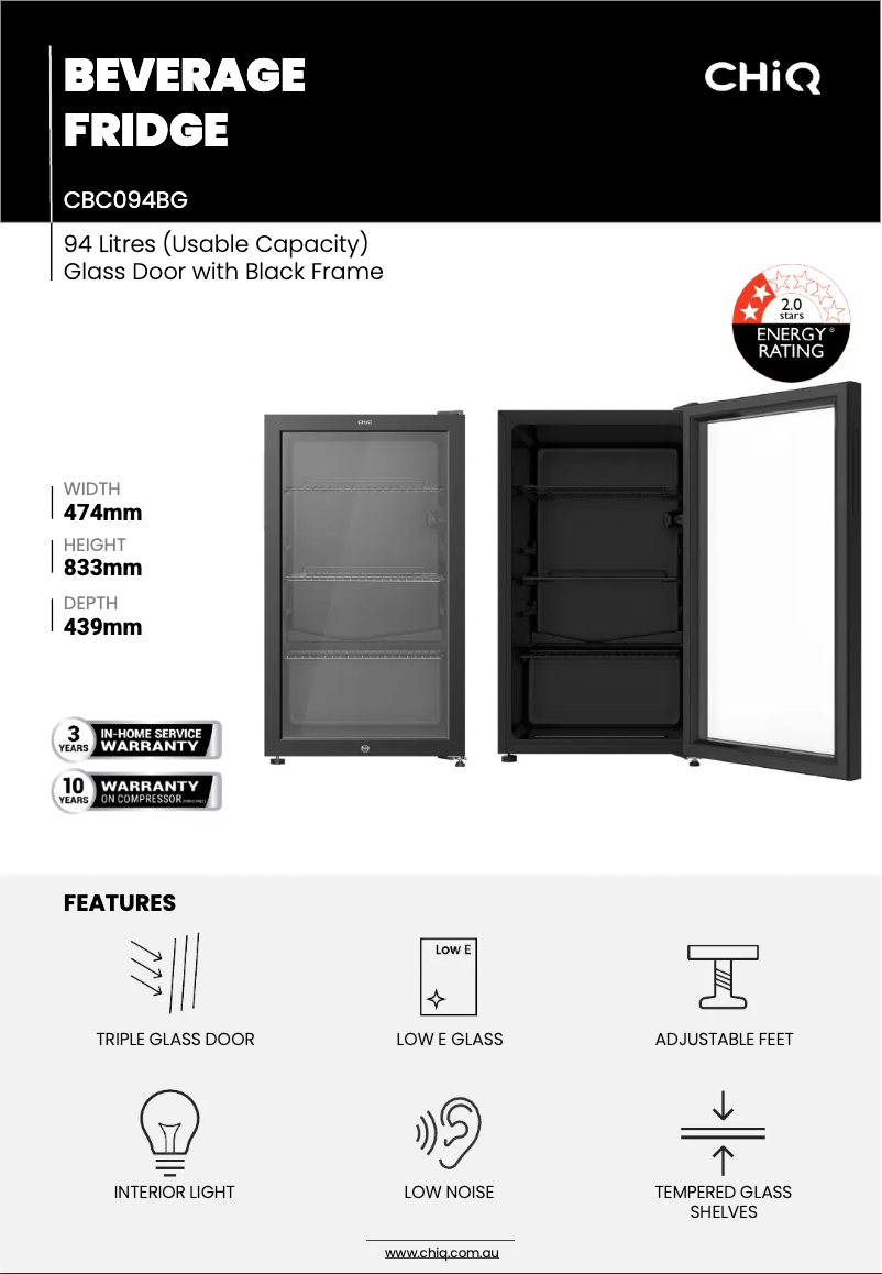 Imagen de la primera página del manual del dispositivo CBC094BG