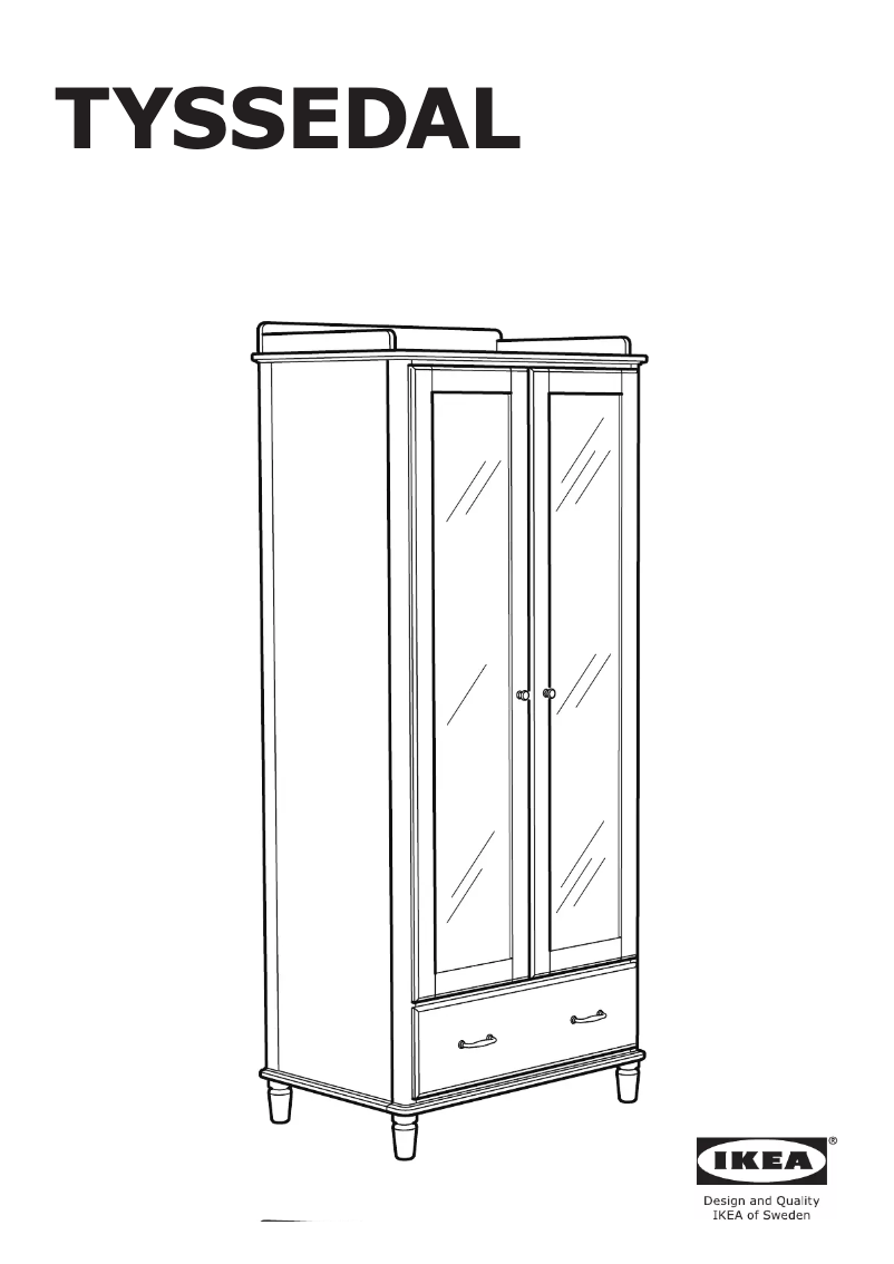 Page 1 de la notice Instructions / montage Ikea TYSSEDAL