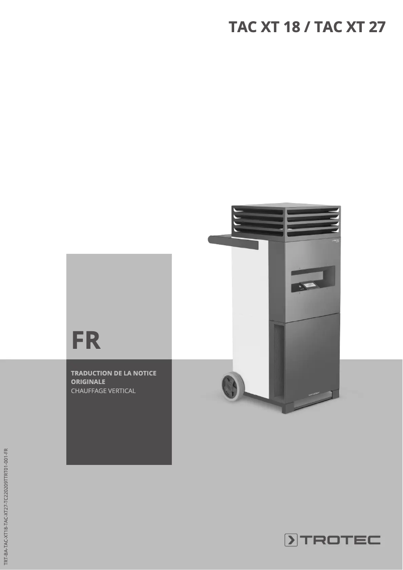 Image de la première page du manuel de l'appareil TAC XT 18