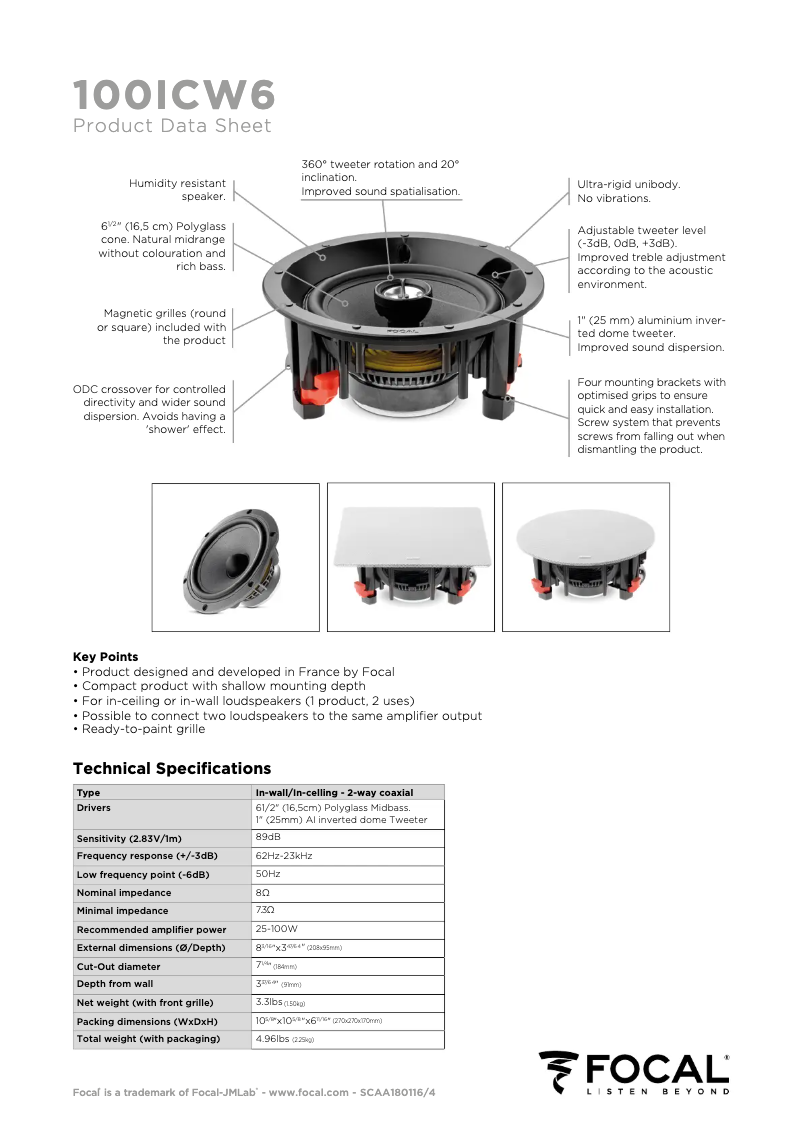 Image de la première page du manuel de l'appareil 100 ICW 6