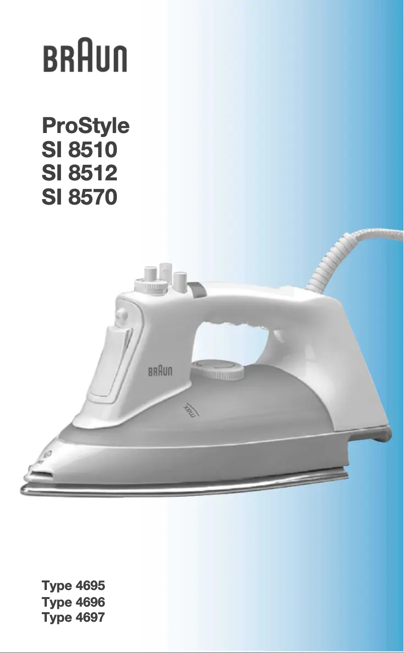 Page 1 de la notice Manuel utilisateur Braun ProStyle SI 8510