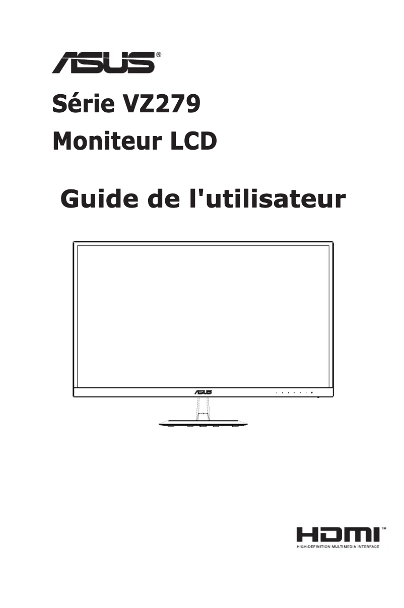 Page 1 de la notice Manuel utilisateur Asus VZ279N
