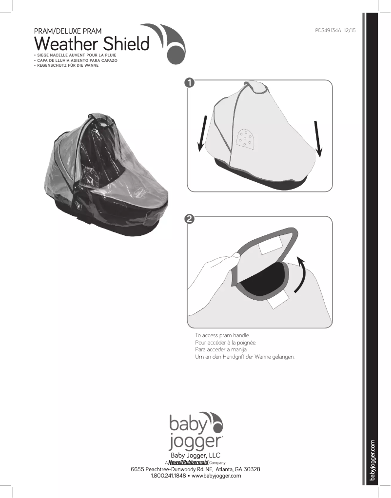 Page 1 de la notice Manuel utilisateur Baby Jogger Weather Shield