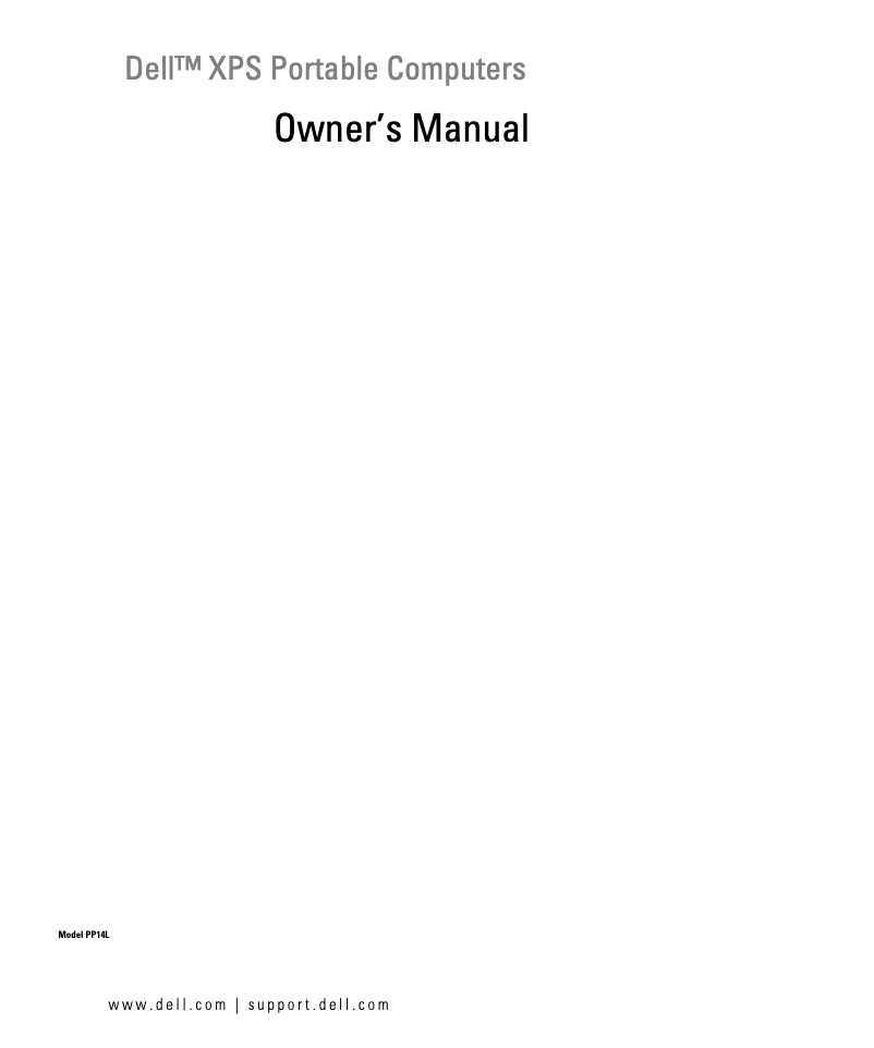 Page 1 de la notice Manuel utilisateur Dell XPS M170