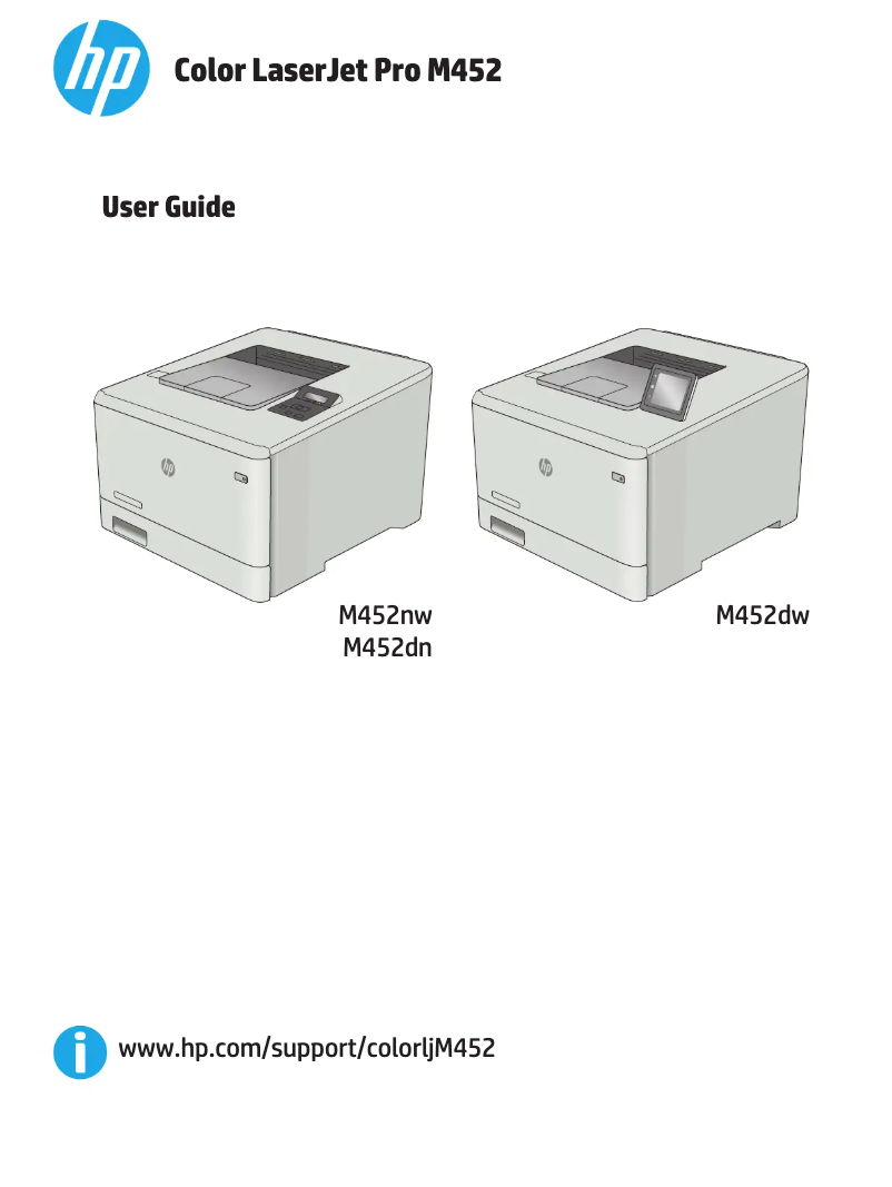 Page n°1 - Manuel utilisateur HP Color LaserJet Pro M452nw