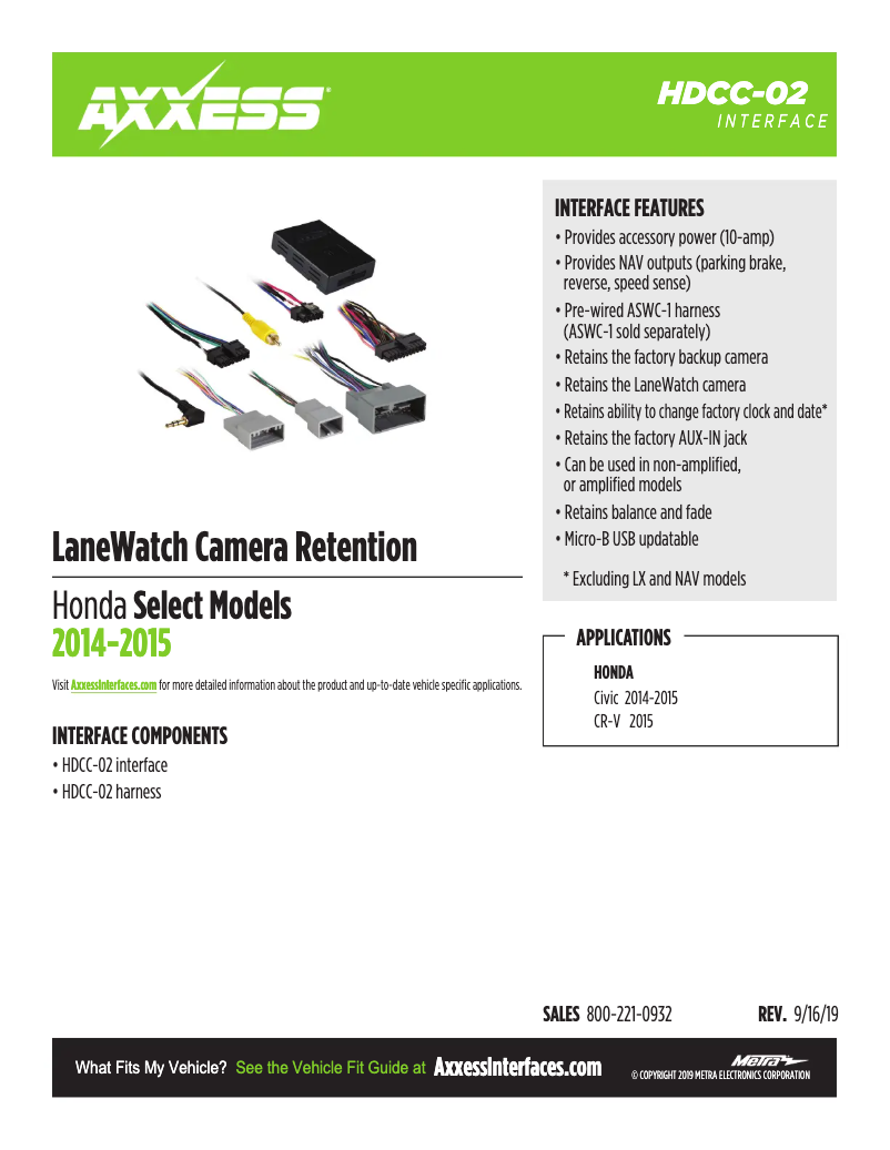 Página 1 del manual Ficha técnica AXESS HDCC-02