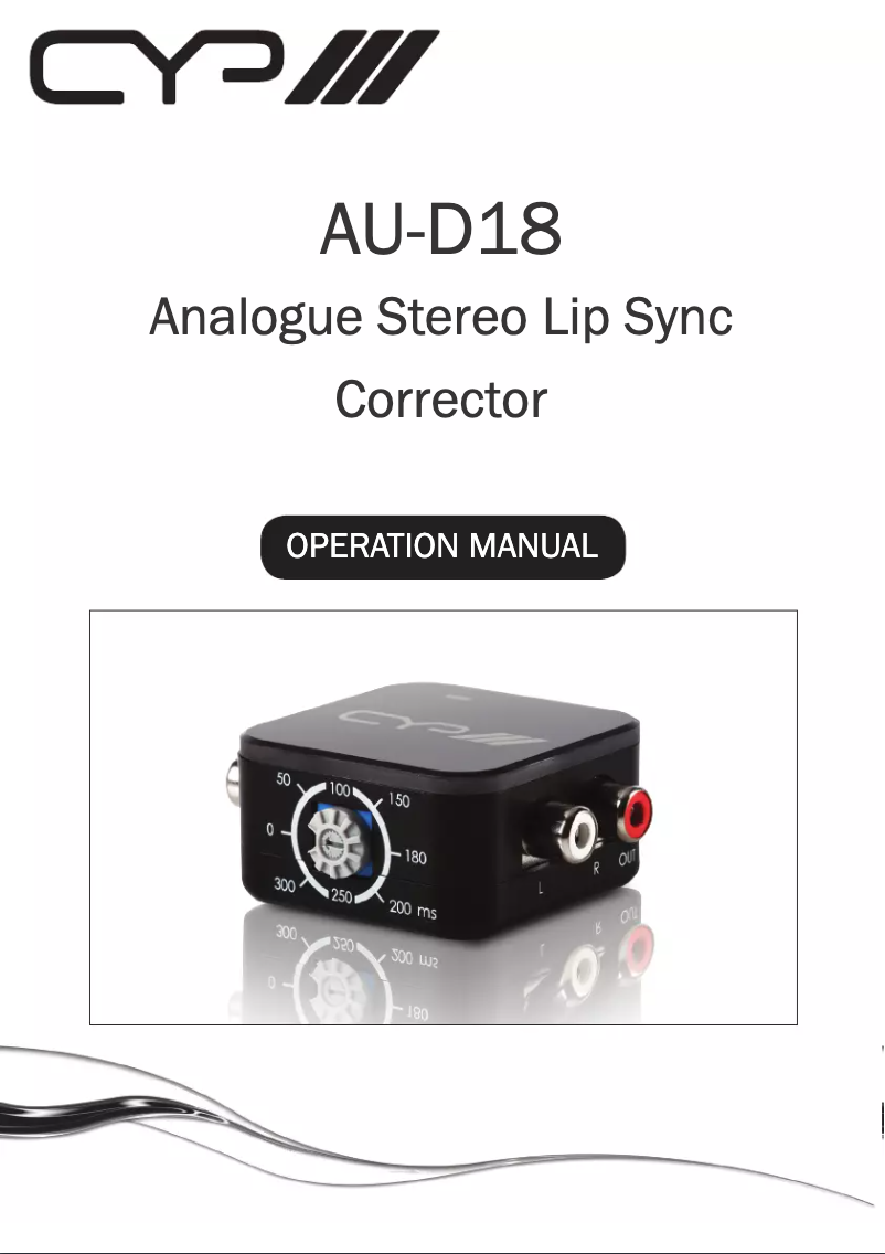 Page 1 de la notice Manuel utilisateur CYP AU-D18
