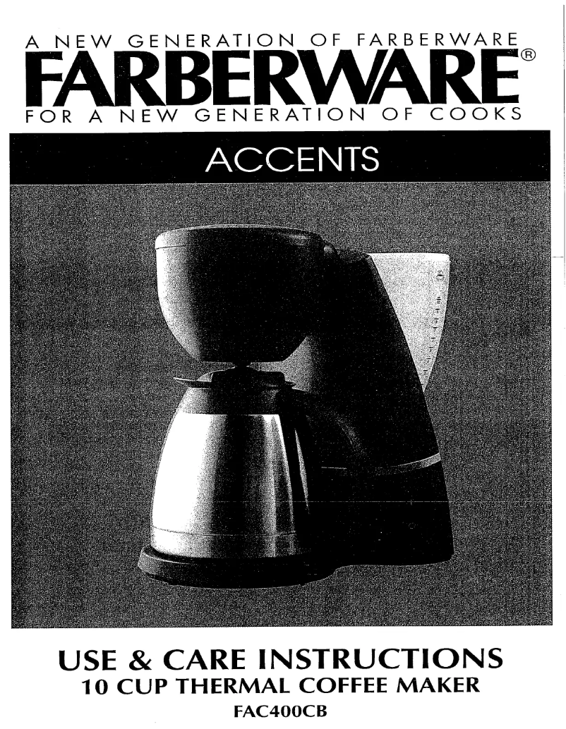 Page 1 de la notice Manuel utilisateur Farberware FAC400C
