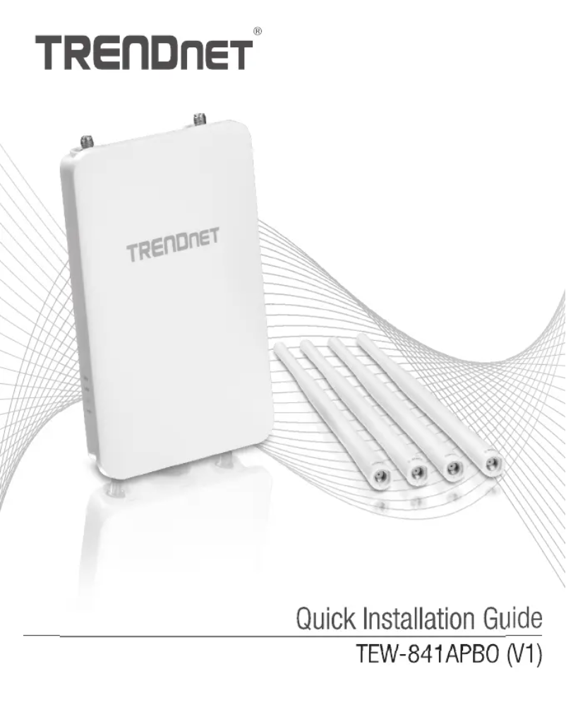 Image de la première page du manuel de l'appareil TEW-841APBO