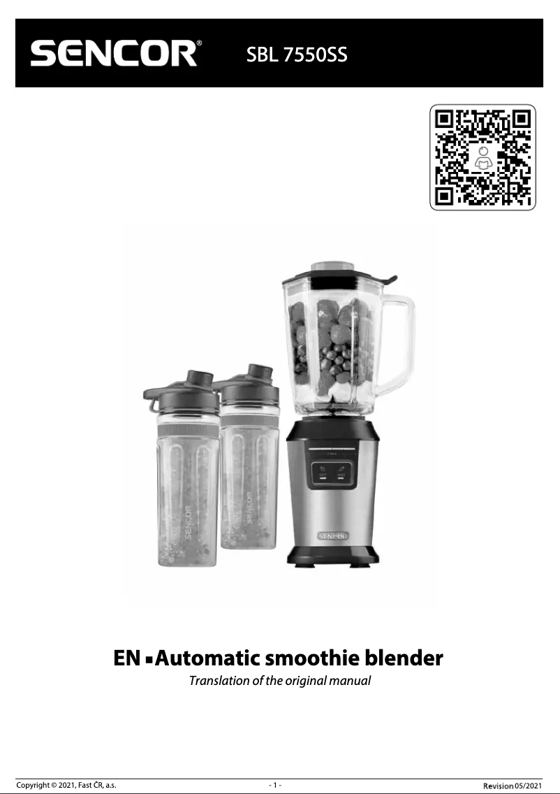 Image de la première page du manuel de l'appareil SBL 7550SS