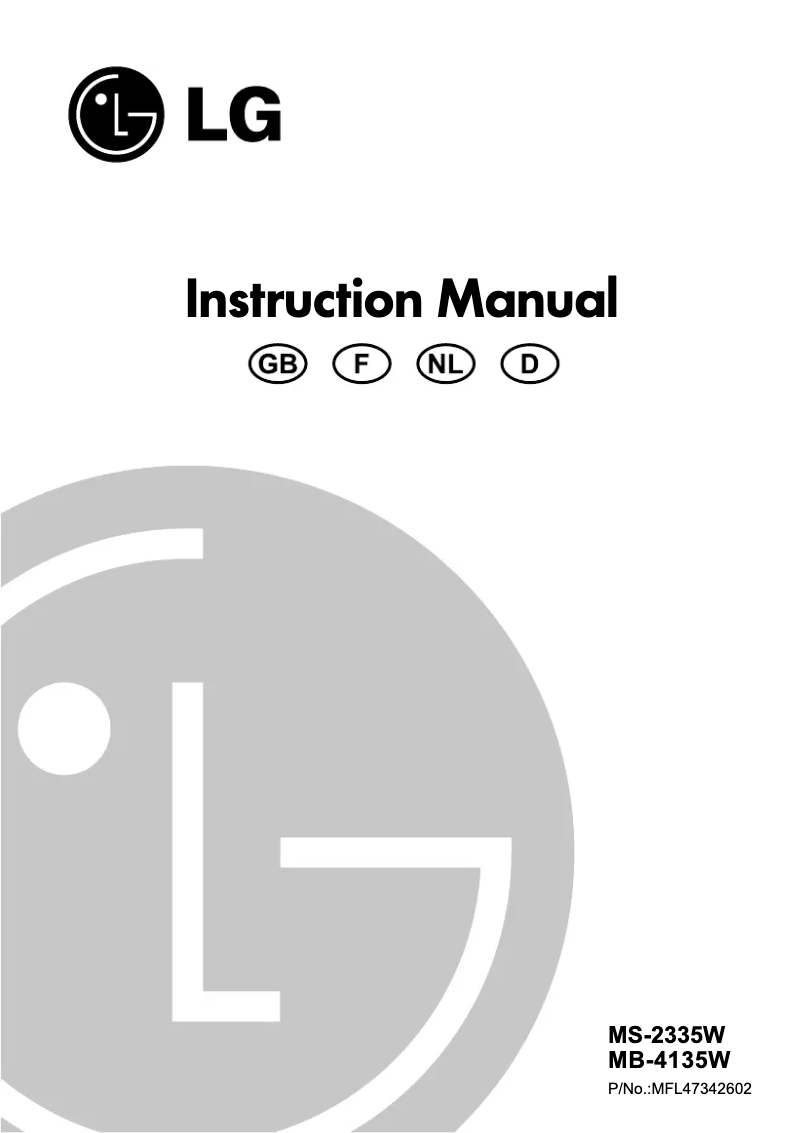 Page n°1 - Manuel utilisateur LG MS-2335W