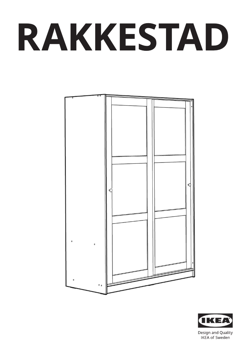 Page 1 de la notice Instructions / montage Ikea RAKKESTAD