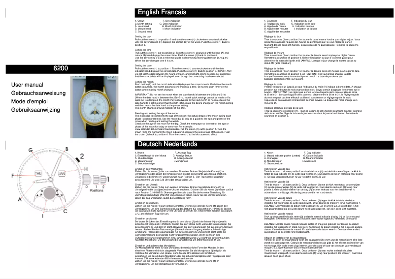 Page n°1 - Manuel utilisateur Davis 6200