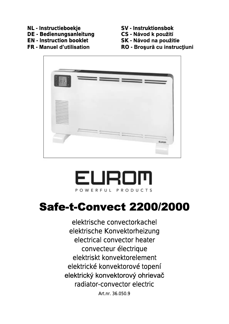 Página 1 del manual Manual de usuario Eurom Safe-t-Convect 2200