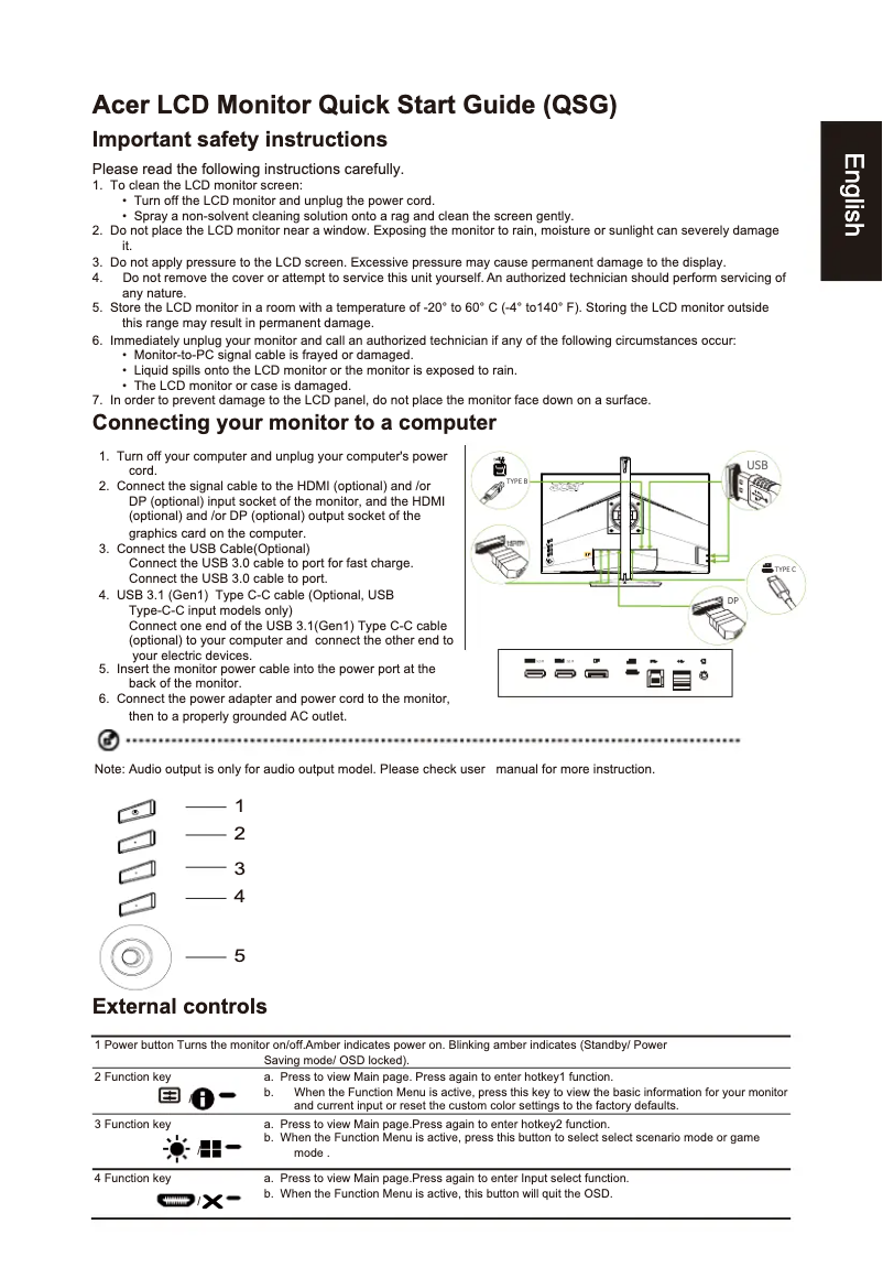 Page n°1 - Guide de démarrage rapide Acer ConceptD CP3271UV