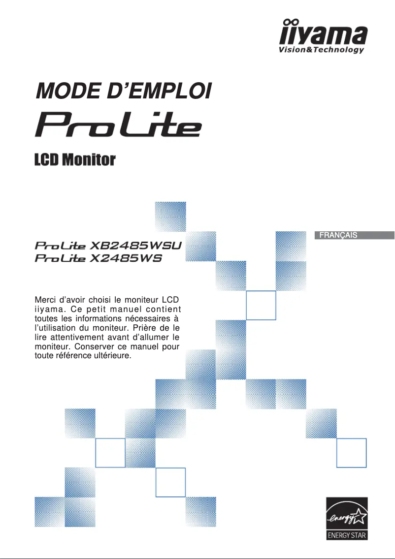 Page n°1 - Manuel utilisateur Iiyama XB2485WSU-B3