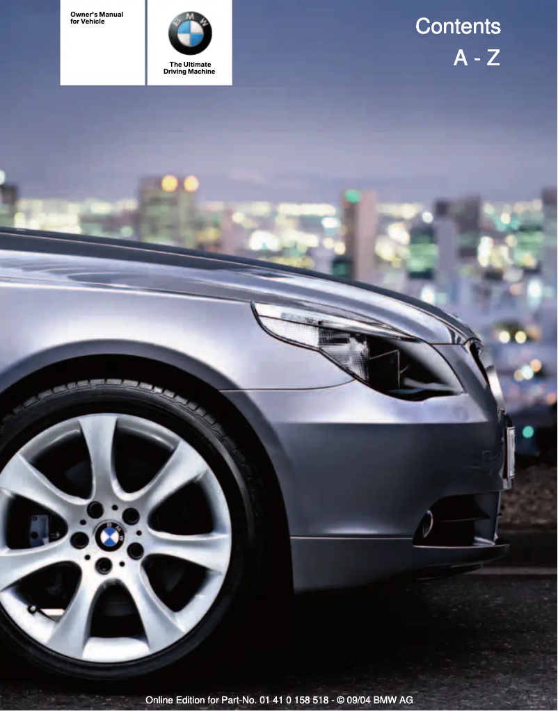 Page 1 de la notice Manuel utilisateur BMW 530i Sedan (2005)