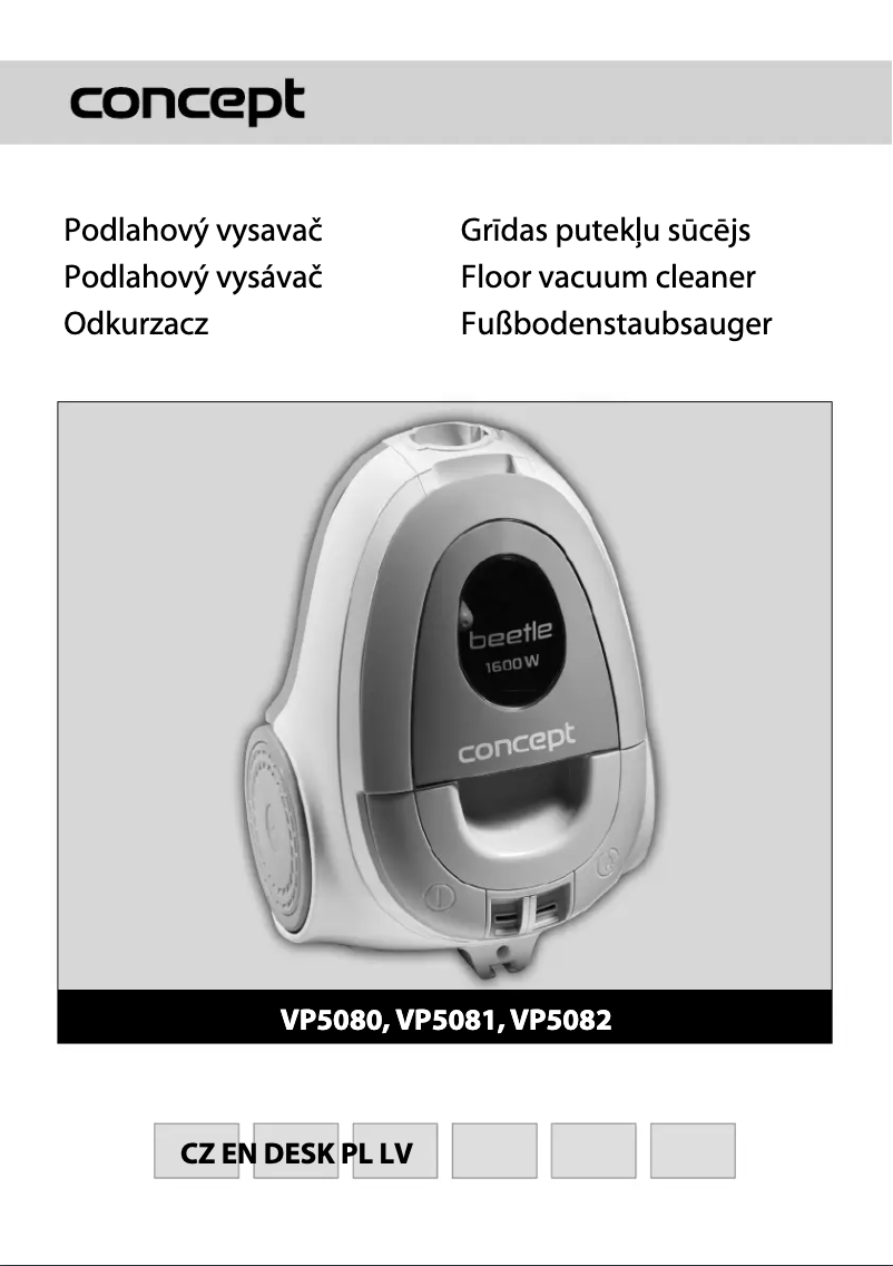 Página 1 del manual Manual de usuario Concept VP-5082